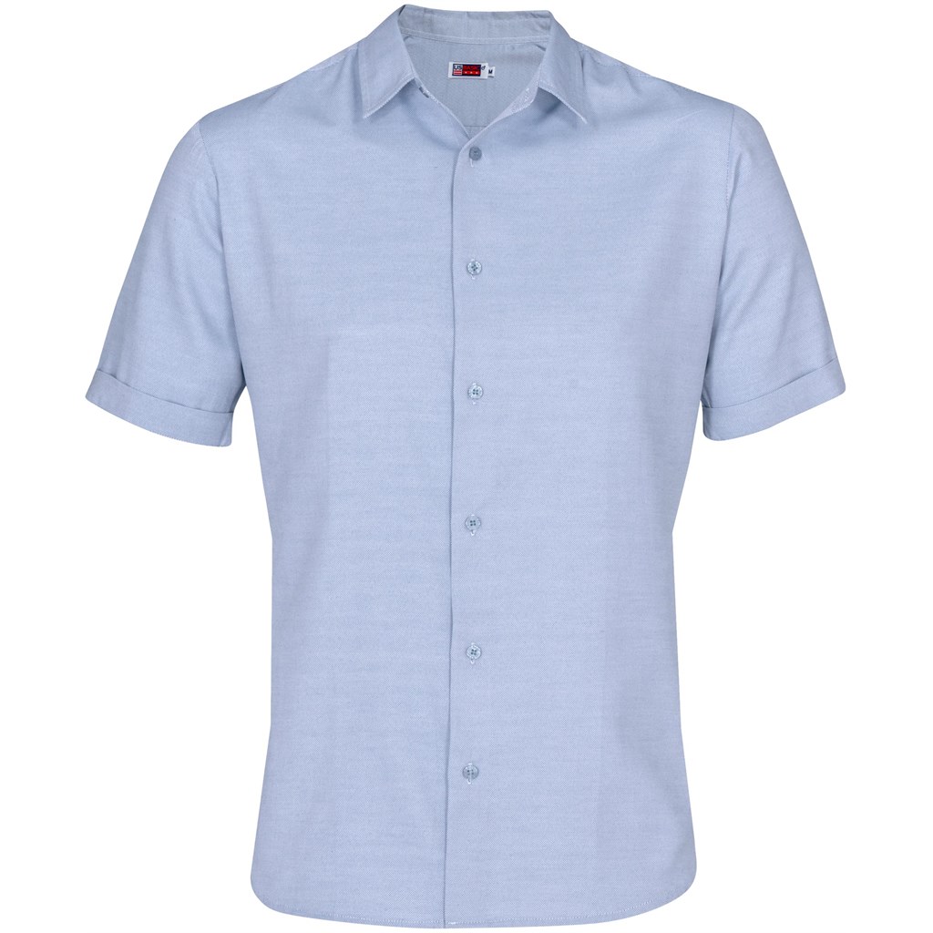 Mens Short Sleeve Wallstreet Shirt - Blue