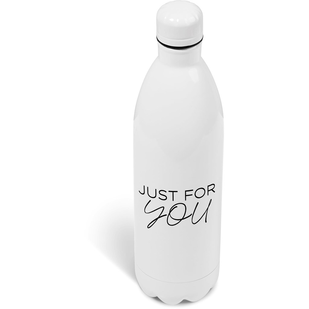 Serendipio Atlantis Stainless Steel Vacuum Water Bottle - 1 Litre - Solid White