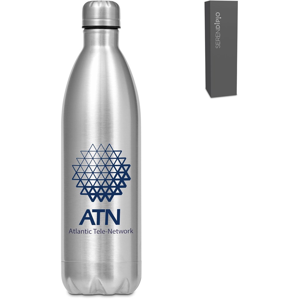 Serendipio Atlantis Stainless Steel Vacuum Water Bottle - 1 Litre - Silver