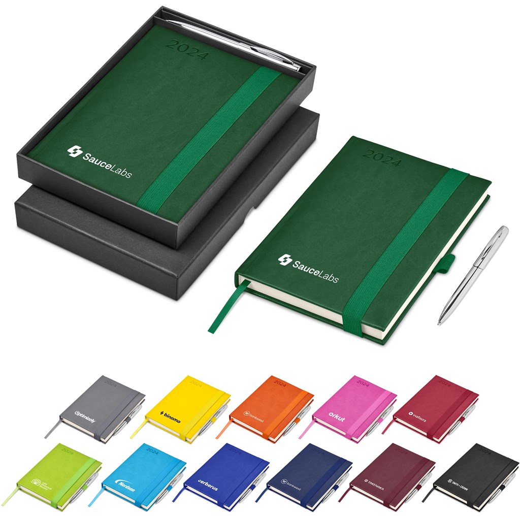 Advantage 2024 A5 Diary & Cypher Pen Set - Yellow
